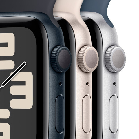 Смартгодинник Apple Watch SE GPS 40mm Silver Aluminium Case with Storm Blue Sport Band – M/L